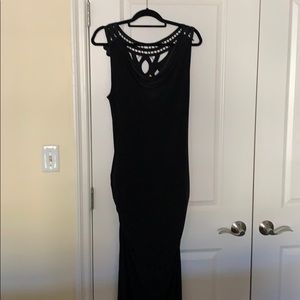 Lace Back Detail Long Dress